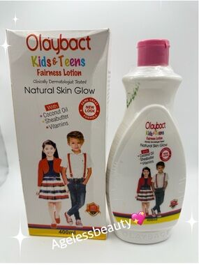 Kids & Teens Fairness Lotion - Natural Skin Glow (White, Pink Cap)